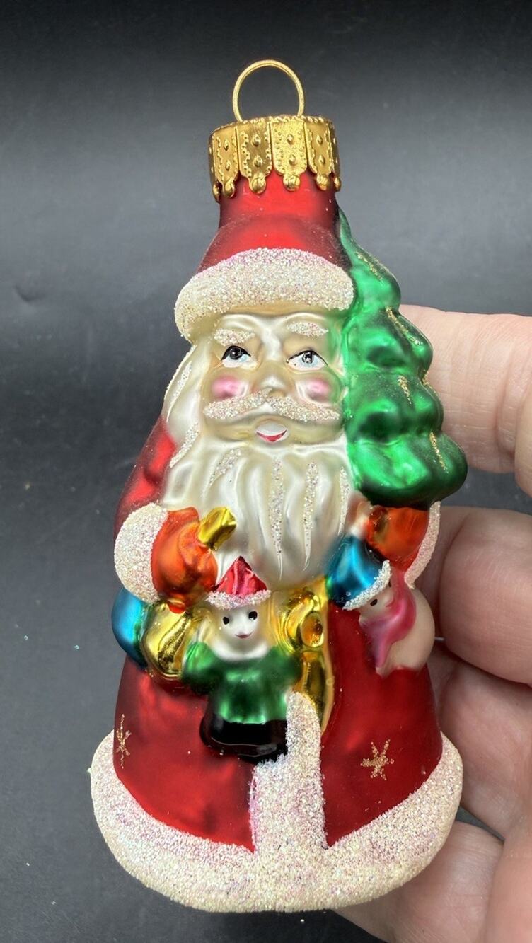 Unique Treasures Snowman Hand Blown and Painted Crafted Glass Ornament -BG1